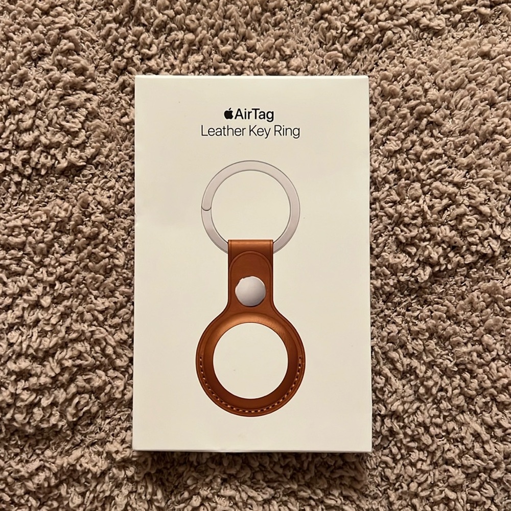 air tag leather key ring